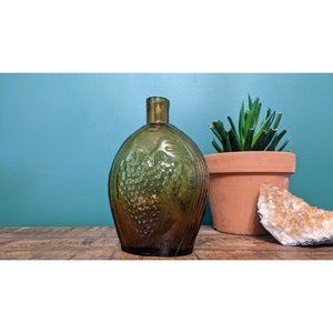 Vintage Clevenger Glassworks Amber Glass Bottle - Clayton, NJ